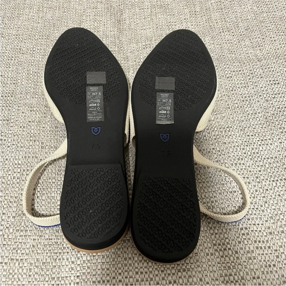 Rothy's Cream and Black Flats - Picture 3 of 4